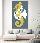 AMALFI SEAHORSE GREY by Thomas Fernez on GIANT ART - yellow digital drawing