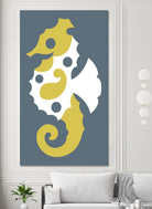 AMALFI SEAHORSE GREY by Thomas Fernez on GIANT ART - yellow digital drawing