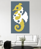 AMALFI SEAHORSE GREY by Thomas Fernez on GIANT ART - yellow digital drawing