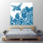 HUMMINGBIRD BLUE by Thomas Fernez on GIANT ART - blue digital drawing