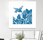 HUMMINGBIRD BLUE by Thomas Fernez on GIANT ART - blue digital drawing