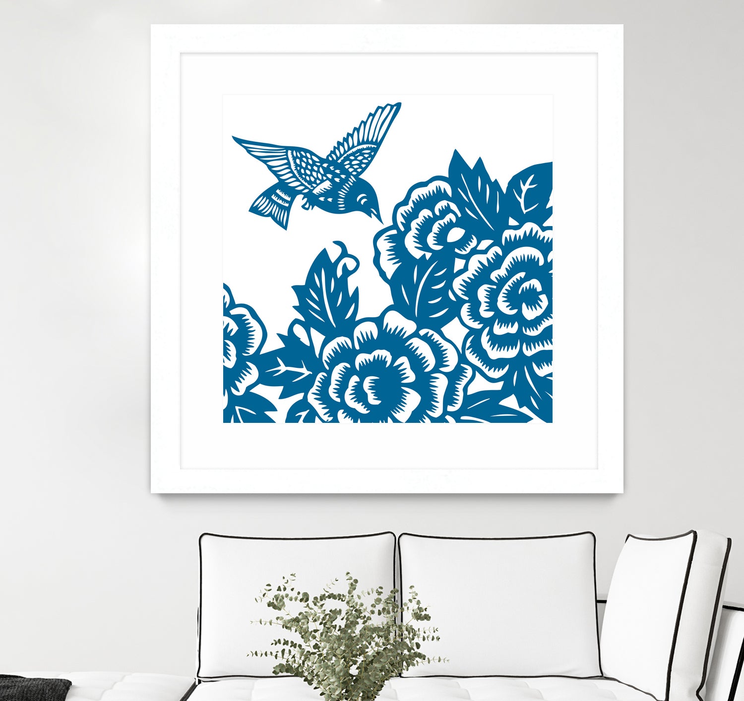 HUMMINGBIRD BLUE by Thomas Fernez on GIANT ART - blue digital drawing