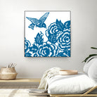 HUMMINGBIRD BLUE by Thomas Fernez on GIANT ART - blue digital drawing