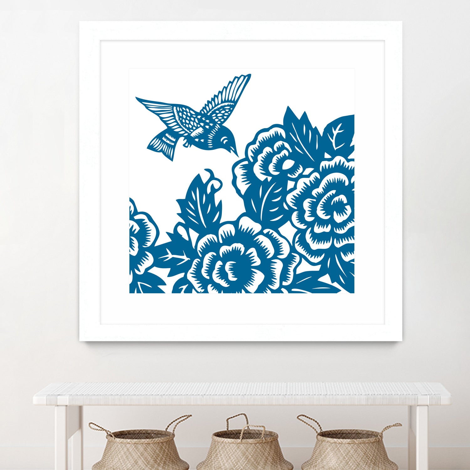 HUMMINGBIRD BLUE by Thomas Fernez on GIANT ART - blue digital drawing