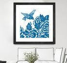 HUMMINGBIRD BLUE by Thomas Fernez on GIANT ART - blue digital drawing