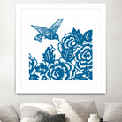 HUMMINGBIRD BLUE by Thomas Fernez on GIANT ART - blue digital drawing