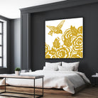 HUMMINGBIRD GOLD by Thomas Fernez on GIANT ART - yellow digital painting