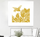 HUMMINGBIRD GOLD by Thomas Fernez on GIANT ART - yellow digital painting