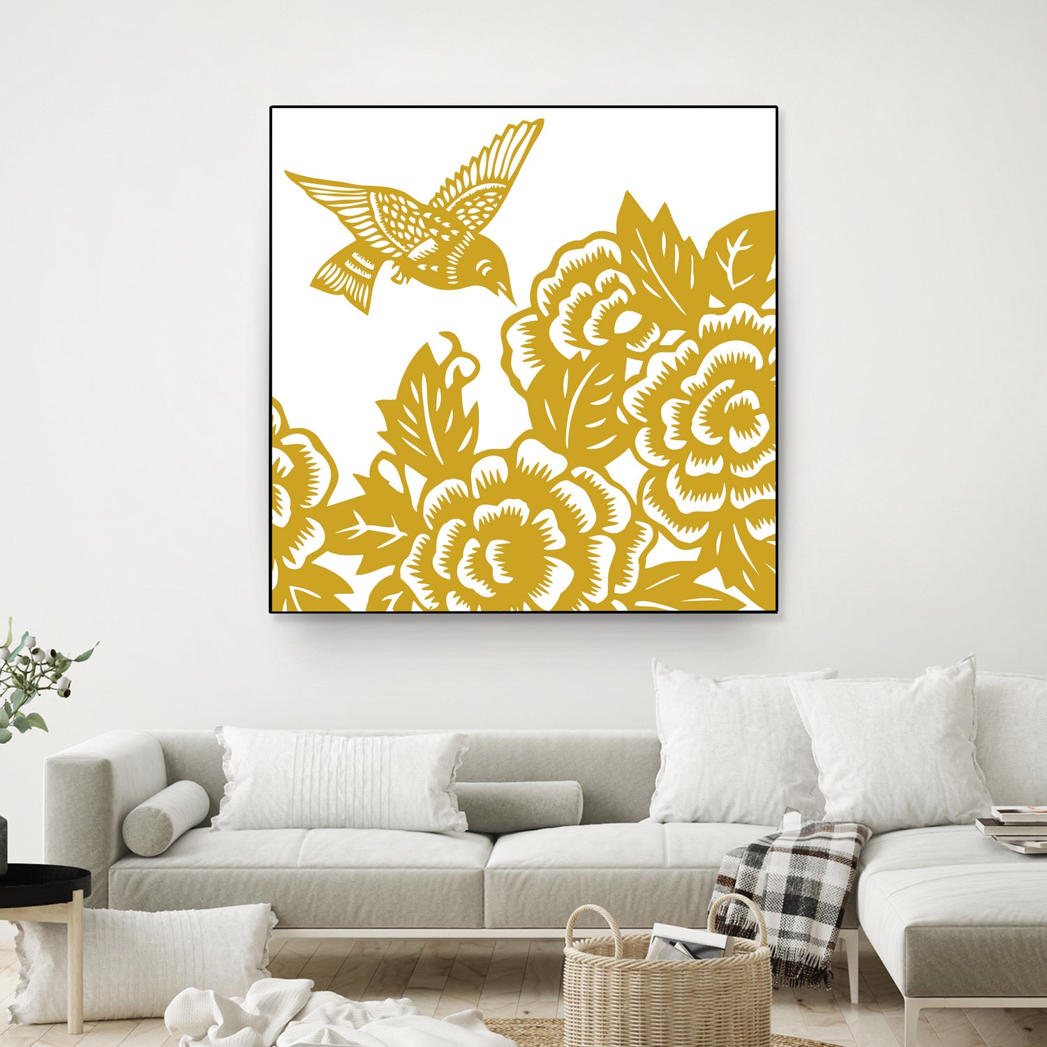 HUMMINGBIRD GOLD by Thomas Fernez on GIANT ART - yellow digital painting