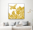 HUMMINGBIRD GOLD by Thomas Fernez on GIANT ART - yellow digital painting