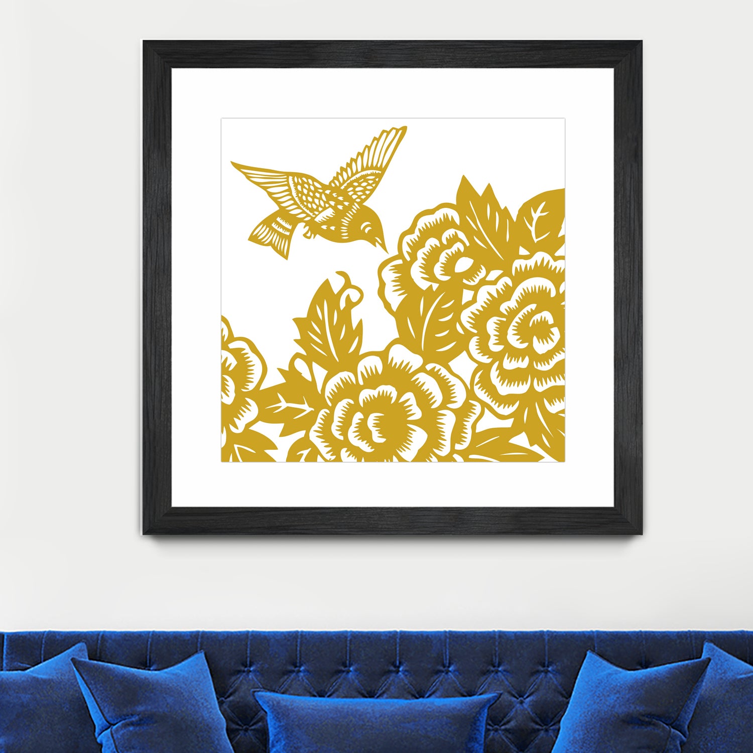 HUMMINGBIRD GOLD by Thomas Fernez on GIANT ART - yellow digital painting