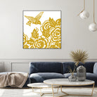 HUMMINGBIRD GOLD by Thomas Fernez on GIANT ART - yellow digital painting