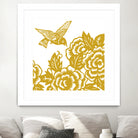 HUMMINGBIRD GOLD by Thomas Fernez on GIANT ART - yellow digital painting