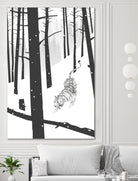 White tiger by Roland Bánrévi on GIANT ART - white vector illustration