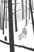 White tiger by Roland Bánrévi on GIANT ART - white vector illustration