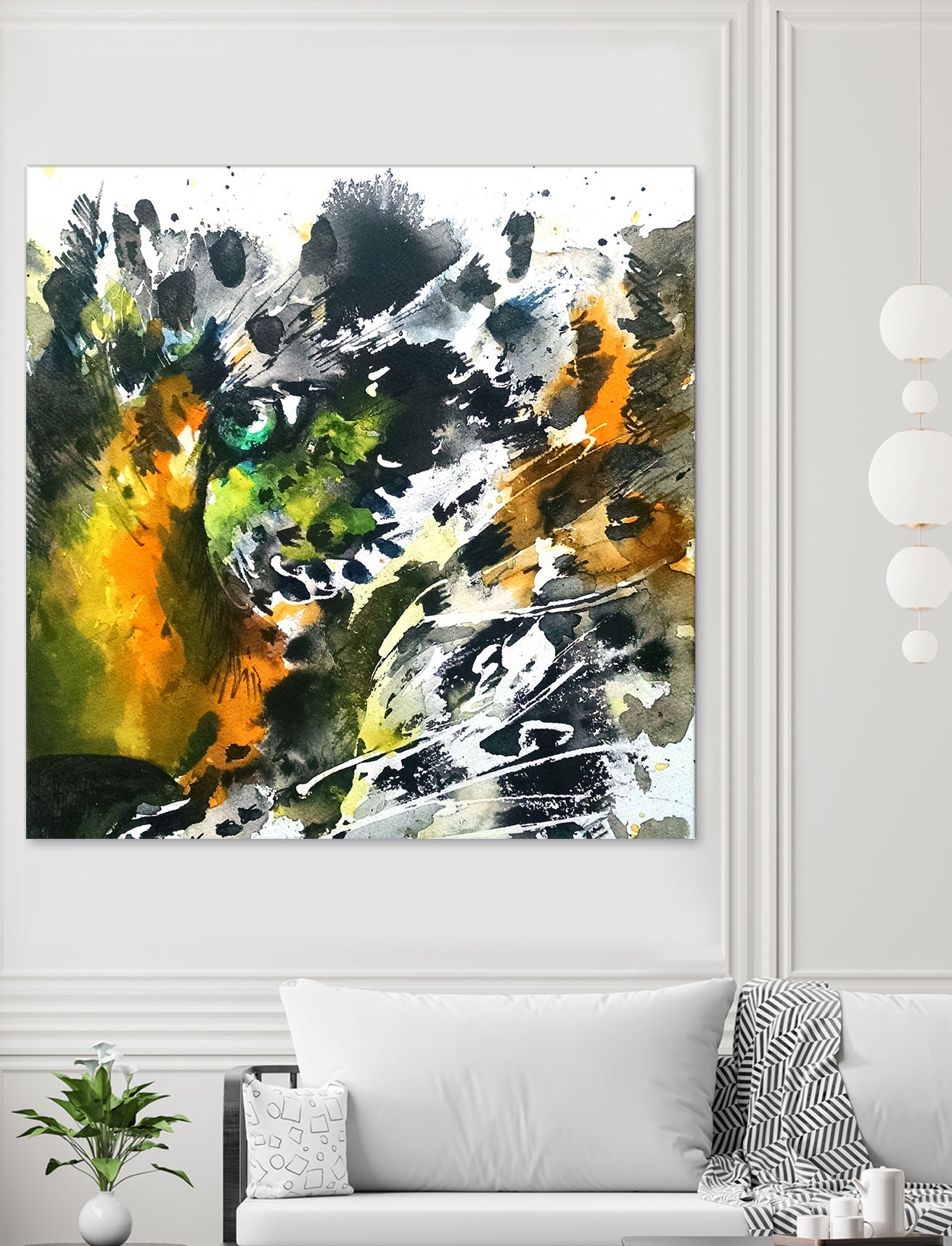 The Eye of the Leopard by Emma Kaufmann on GIANT ART - yellow mixed media