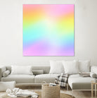 Beautiful Pastel Rainbow Ombre Design by Kelsey Lovelle on GIANT ART - pink digital painting