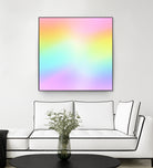 Beautiful Pastel Rainbow Ombre Design by Kelsey Lovelle on GIANT ART - pink digital painting