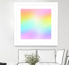 Beautiful Pastel Rainbow Ombre Design by Kelsey Lovelle on GIANT ART - pink digital painting