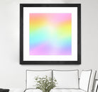 Beautiful Pastel Rainbow Ombre Design by Kelsey Lovelle on GIANT ART - pink digital painting