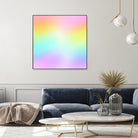 Beautiful Pastel Rainbow Ombre Design by Kelsey Lovelle on GIANT ART - pink digital painting