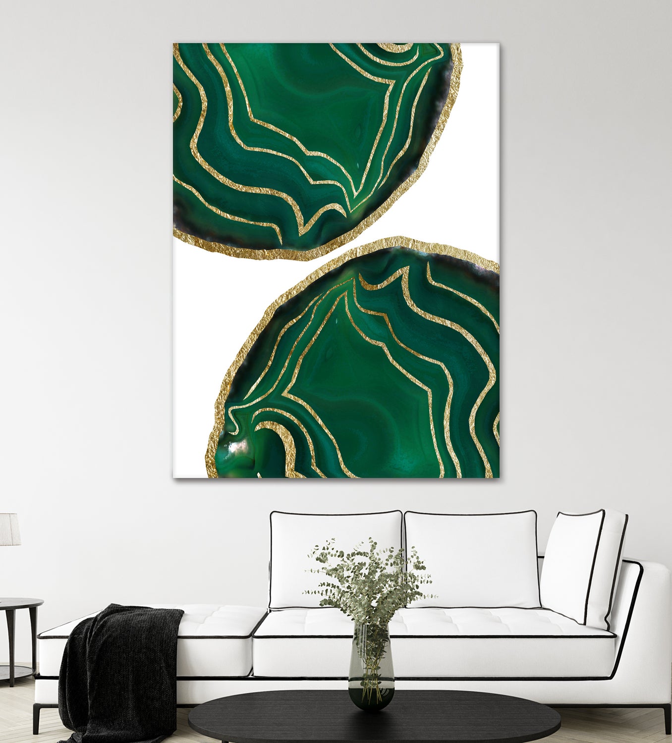 Emerald Agate Gold Glam #1 #gem #decor #art by Anita & Bella Jantz on GIANT ART - green photo illustration