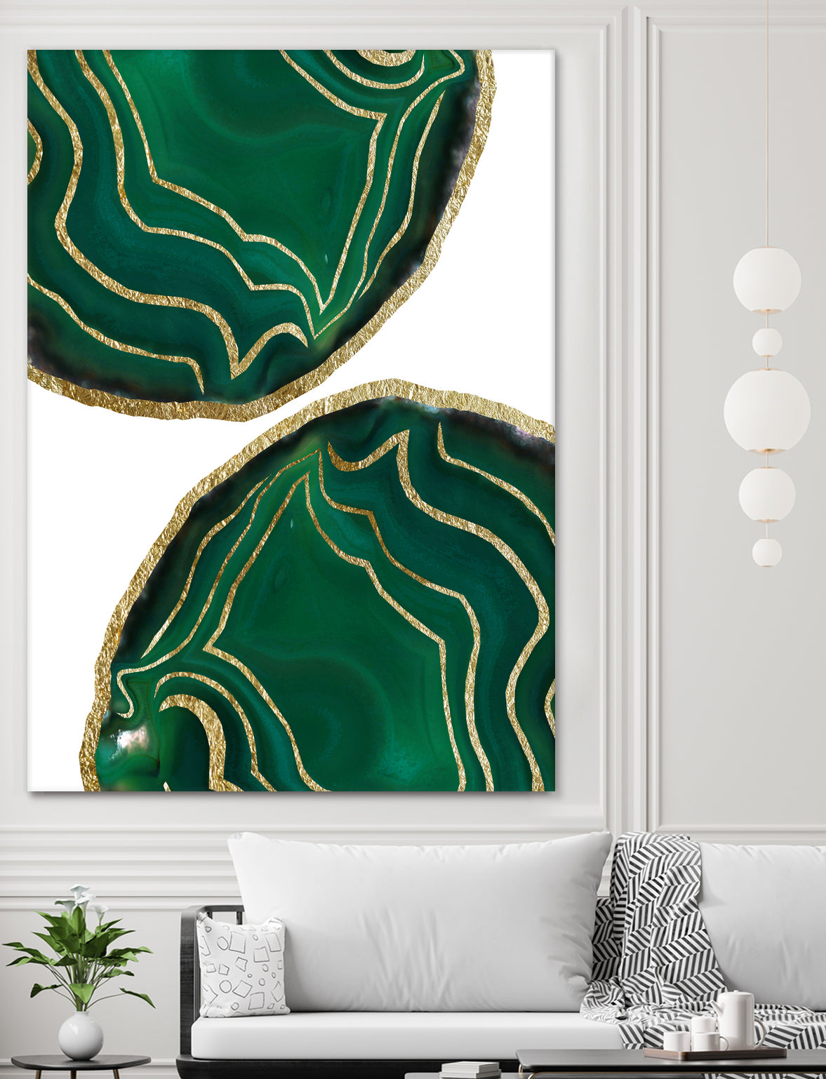 Emerald Agate Gold Glam #1 #gem #decor #art by Anita & Bella Jantz on GIANT ART - green photo illustration