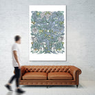 Floral delight by anne corr on GIANT ART - blue digital painting