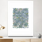 Floral delight by anne corr on GIANT ART - blue digital painting