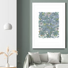 Floral delight by anne corr on GIANT ART - blue digital painting