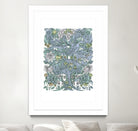 Floral delight by anne corr on GIANT ART - blue digital painting