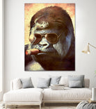 Gorilla In The Mist by Andrew Treherne on GIANT ART - brown digital painting