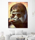 Gorilla In The Mist by Andrew Treherne on GIANT ART - brown digital painting