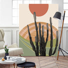 Cactus in the Desert #3 #tropical #wall #art by Anita & Bella Jantz on GIANT ART - orange digital drawing