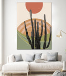 Cactus in the Desert #3 #tropical #wall #art by Anita & Bella Jantz on GIANT ART - orange digital drawing