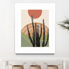 Cactus in the Desert #3 #tropical #wall #art by Anita & Bella Jantz on GIANT ART - orange digital drawing