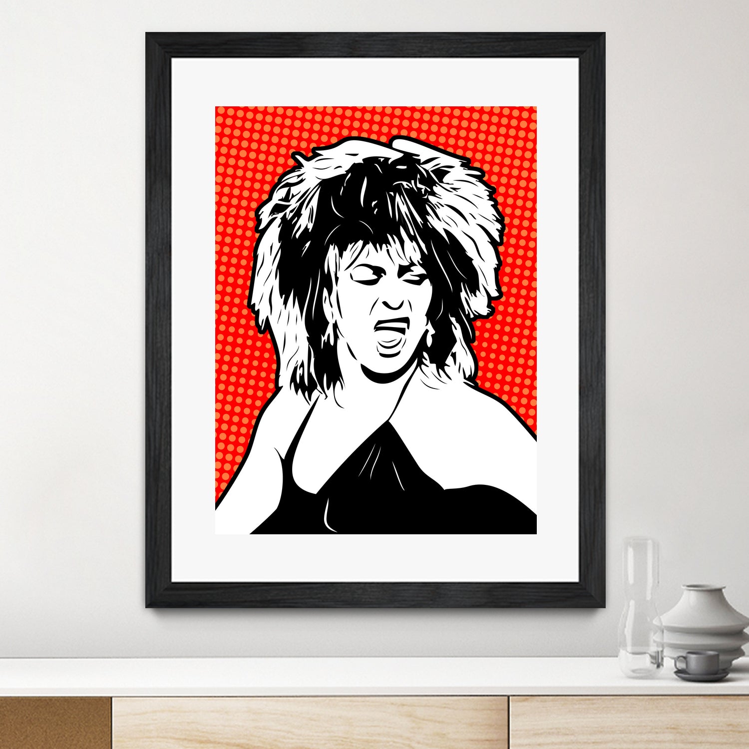 Tina Turner | Pop Art by William Cuccio on GIANT ART - red digital painting