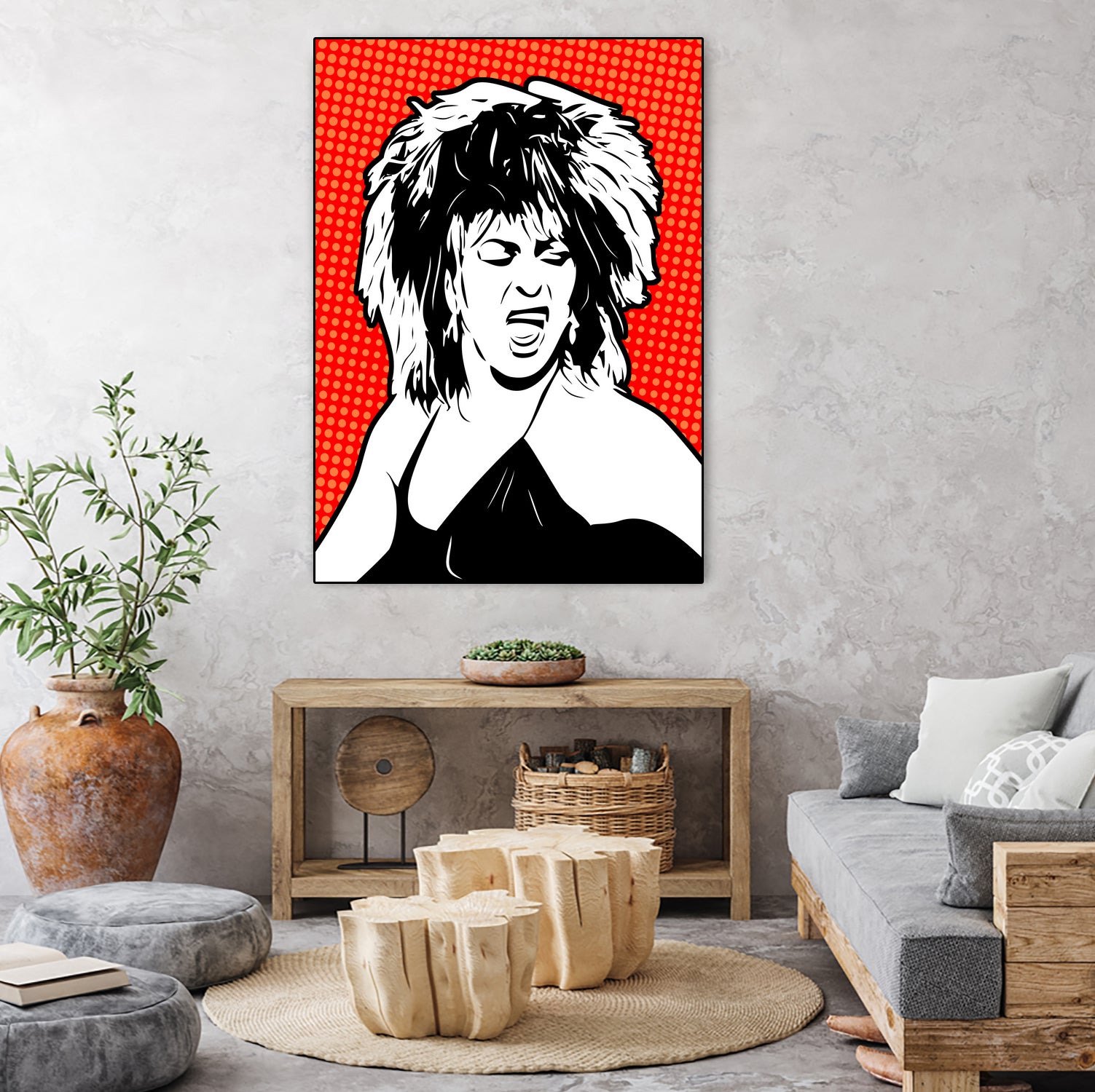 Tina Turner | Pop Art by William Cuccio on GIANT ART - red digital painting