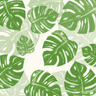 Linocut Monstera Pattern by Bianca Green on GIANT ART - green mixed media