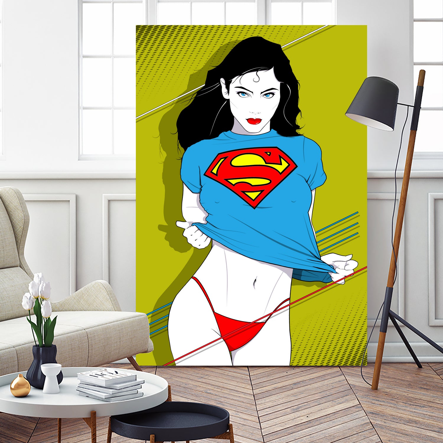 Feelin Super Sexy by Ron Santiano on GIANT ART - blue digital drawing