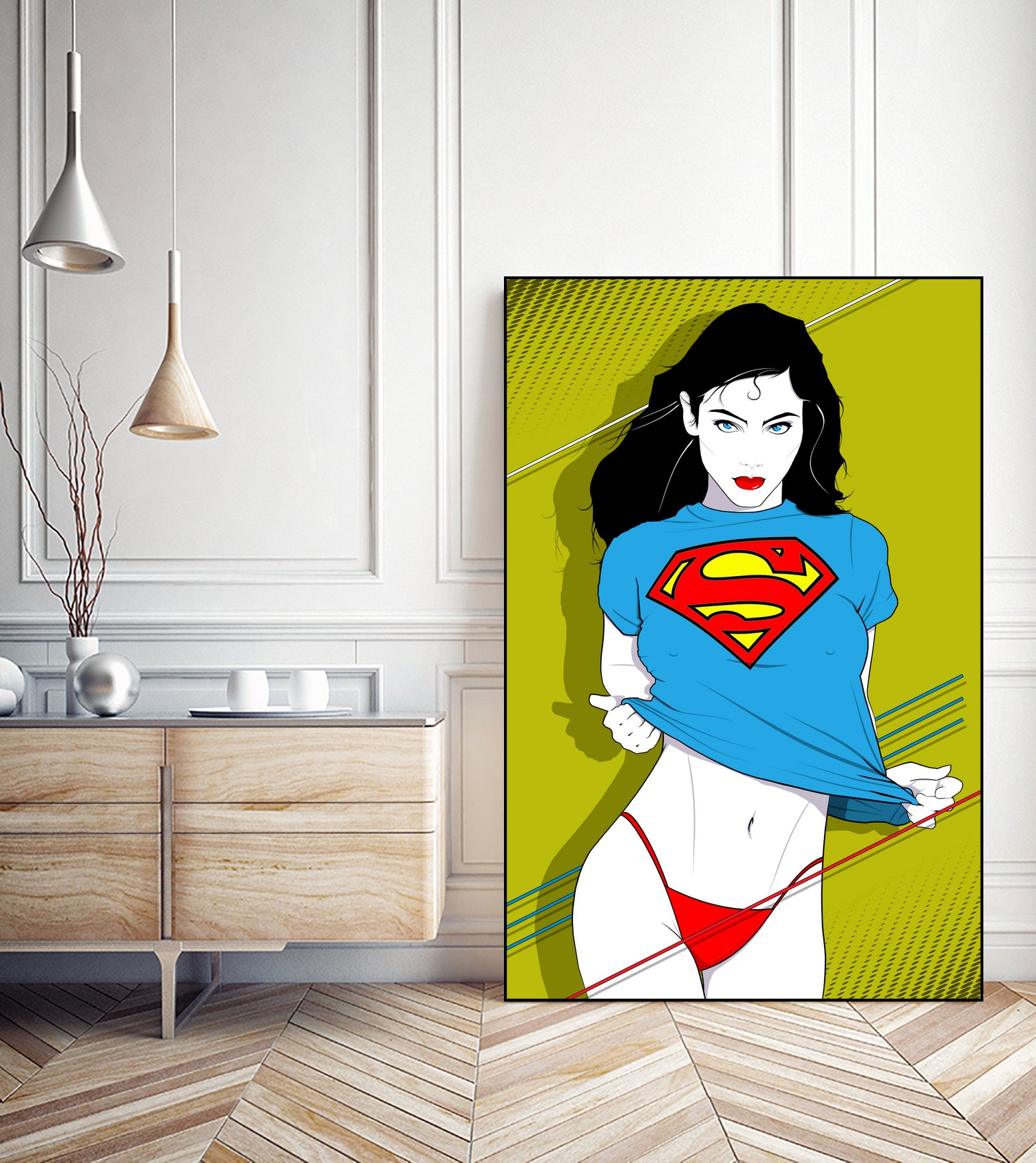 Feelin Super Sexy by Ron Santiano on GIANT ART - blue digital drawing