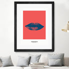 Bleu lips by Nanametza Biarritz on GIANT ART - pink digital drawing