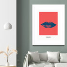 Bleu lips by Nanametza Biarritz on GIANT ART - pink digital drawing