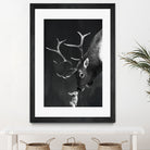 elk and rabbit by Laura Graves on GIANT ART - black digital painting