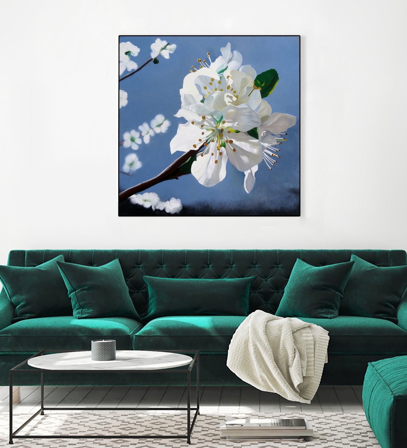 Spring Blossoms by Matthew Holden Bates on GIANT ART - white mixed media