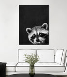 raccoon---I-m-not-sleepy- by Laura Graves on GIANT ART - black photo illustration