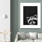 raccoon---I-m-not-sleepy- by Laura Graves on GIANT ART - black photo illustration