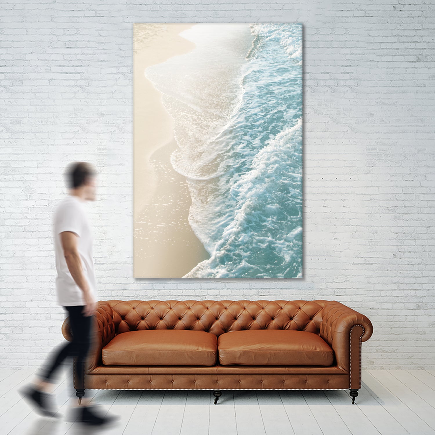 Soft Teal Gold Ocean Dream Waves #1 #water #decor #art by Anita & Bella Jantz on GIANT ART - green photo illustration