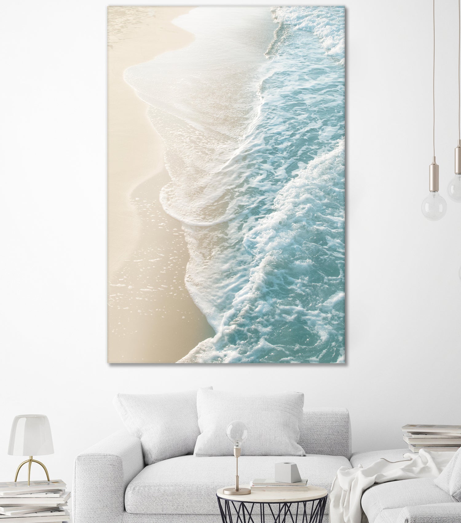 Soft Teal Gold Ocean Dream Waves #1 #water #decor #art by Anita & Bella Jantz on GIANT ART - green photo illustration