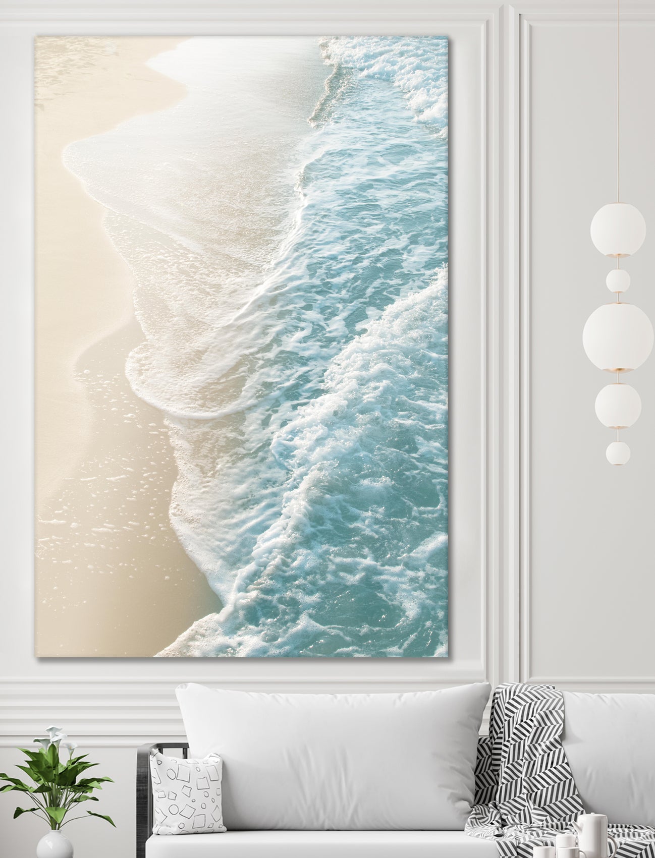 Soft Teal Gold Ocean Dream Waves #1 #water #decor #art by Anita & Bella Jantz on GIANT ART - green photo illustration